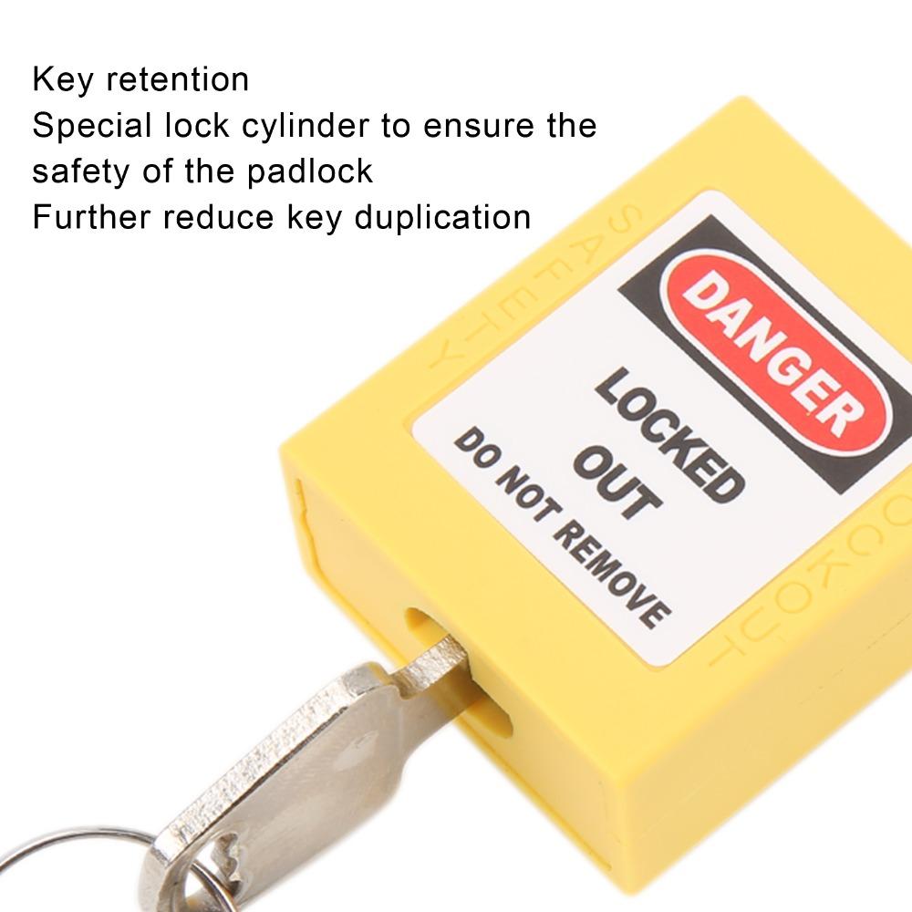 Reliable 38mm Safety Padlock Insulated Safe Industrial Lock Durable Plastic Steel LOTO Lock Equipment Lock