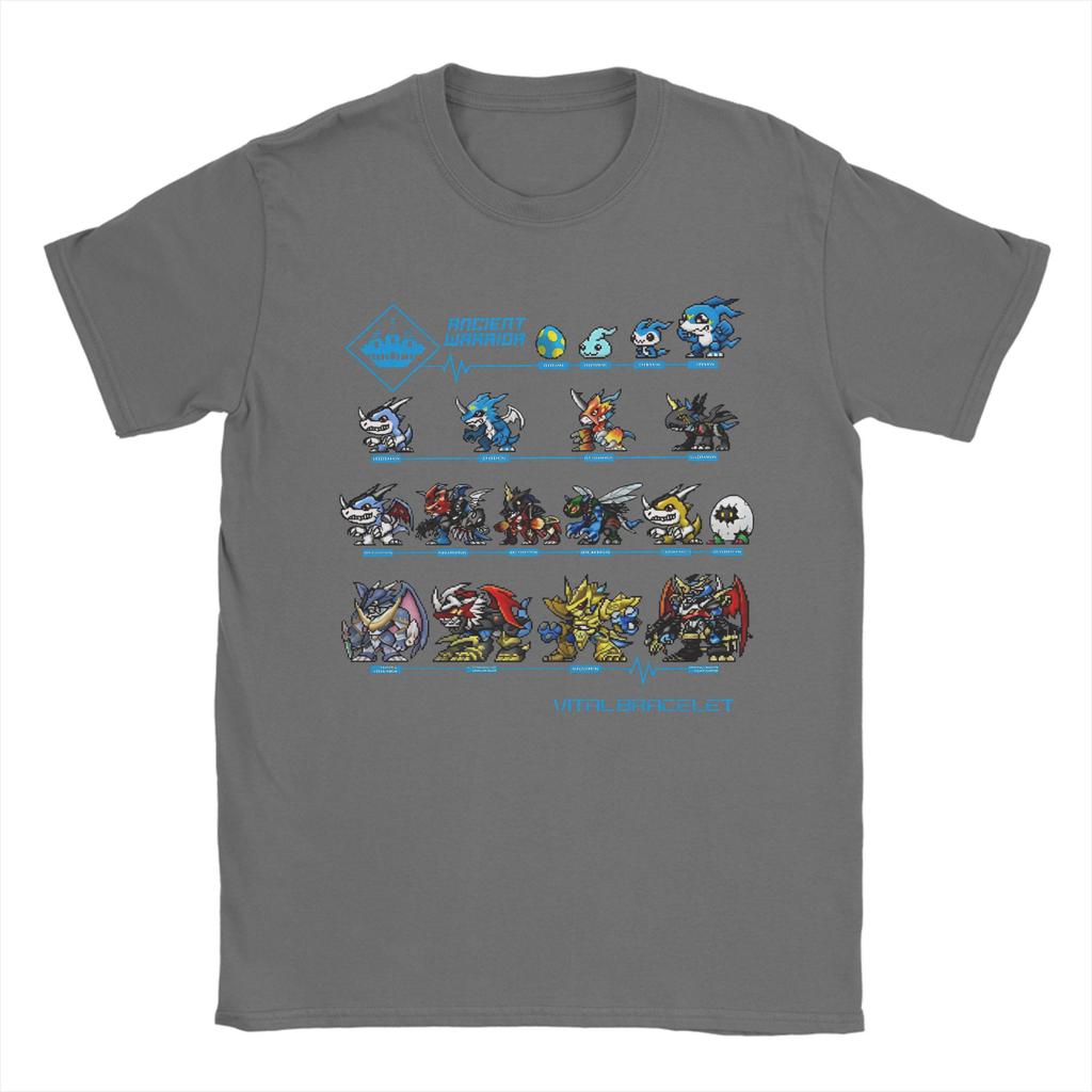 Digimon Vital Bracelet Alter Krieger T-Shirt Herren Damen Freizeit Reines Baumwoll-T-Shirt Rundhals Kurzarm T-Shirt Geschenk Kleidung