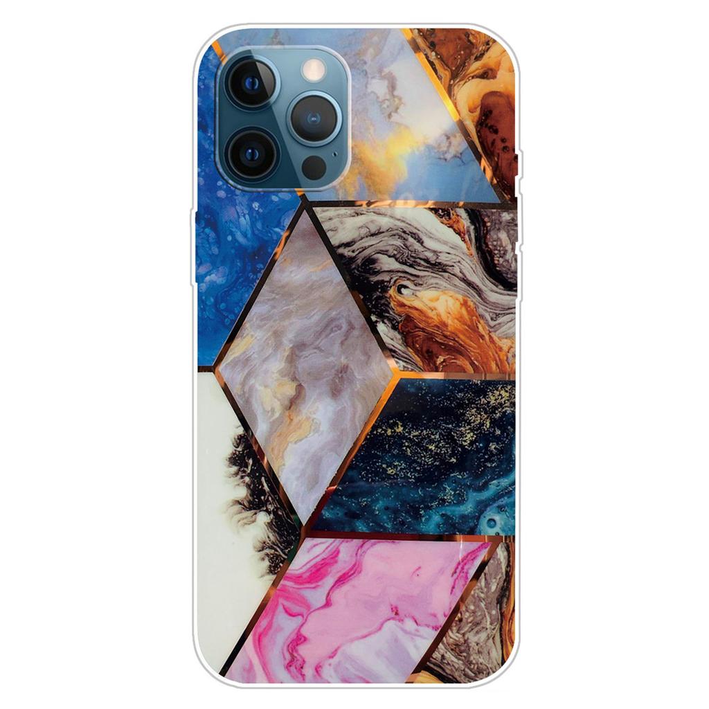 For iPhone 16 Pro Max Case Abstract Marble Pattern Printing TPU Phone Cover