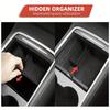 Car Central Armrest Console Box Suede Storage For Tesla Model 3 Y 2021-2023 Armrest Hidden Drawer Storage Box Accessories