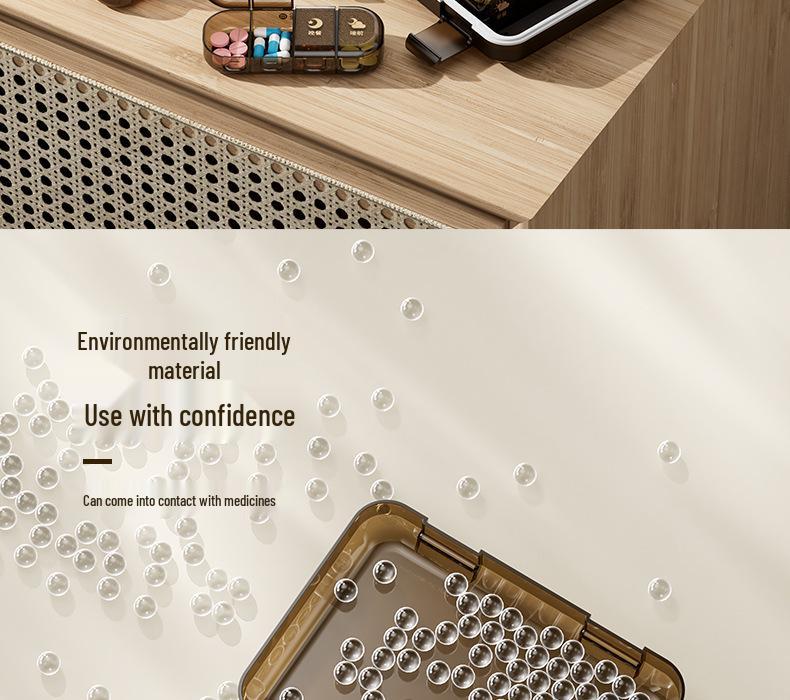 Compact 7-Day Japanese Pill Organizer with Three-Daily Dose Reminder
