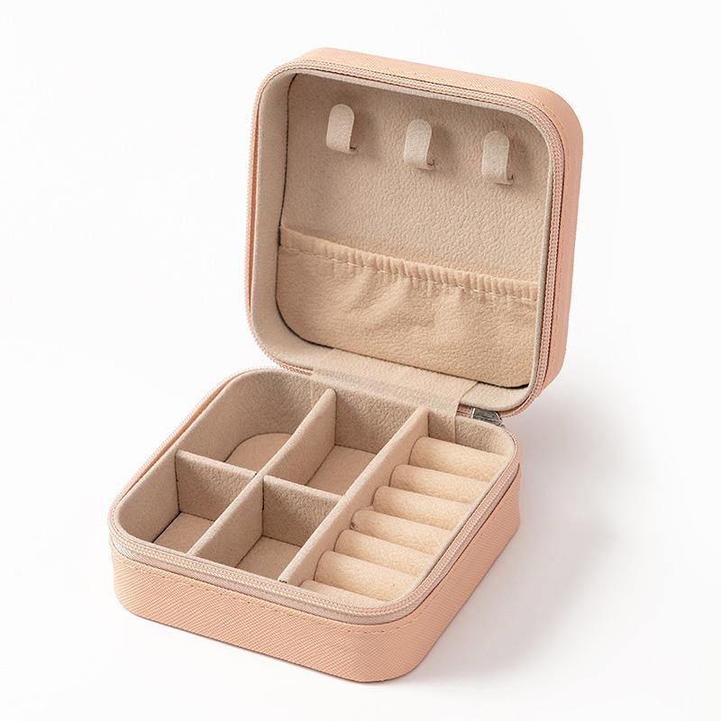 Jewelry storage box High-grade anti-oxidation stud earrings, necklace, jewelry ring grid desktop large-capacity display box