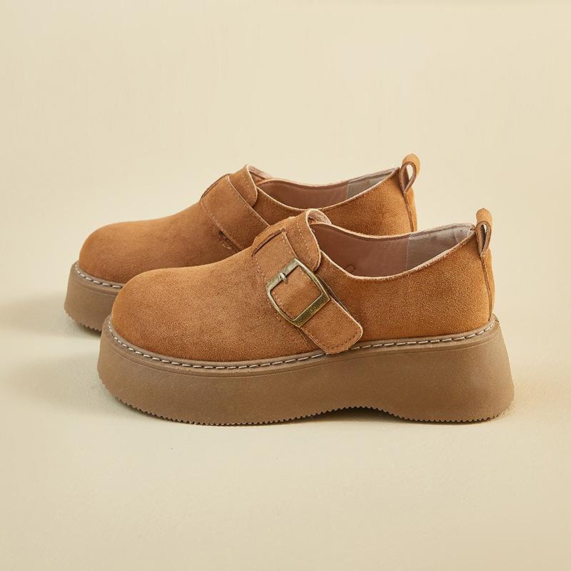 Осенне-зимние Birkenstocks на толстой подошве новые повседневные теплые хлопковые туфли на подошве-кексе 35 верблюд 3000₽