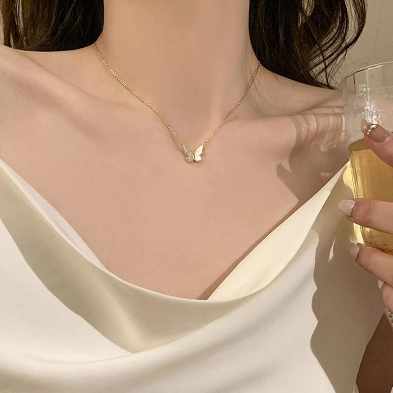 Luxusní motýl klíční kost náhrdelník elegantní temperamentní náušnice pro ženy šperky dárek