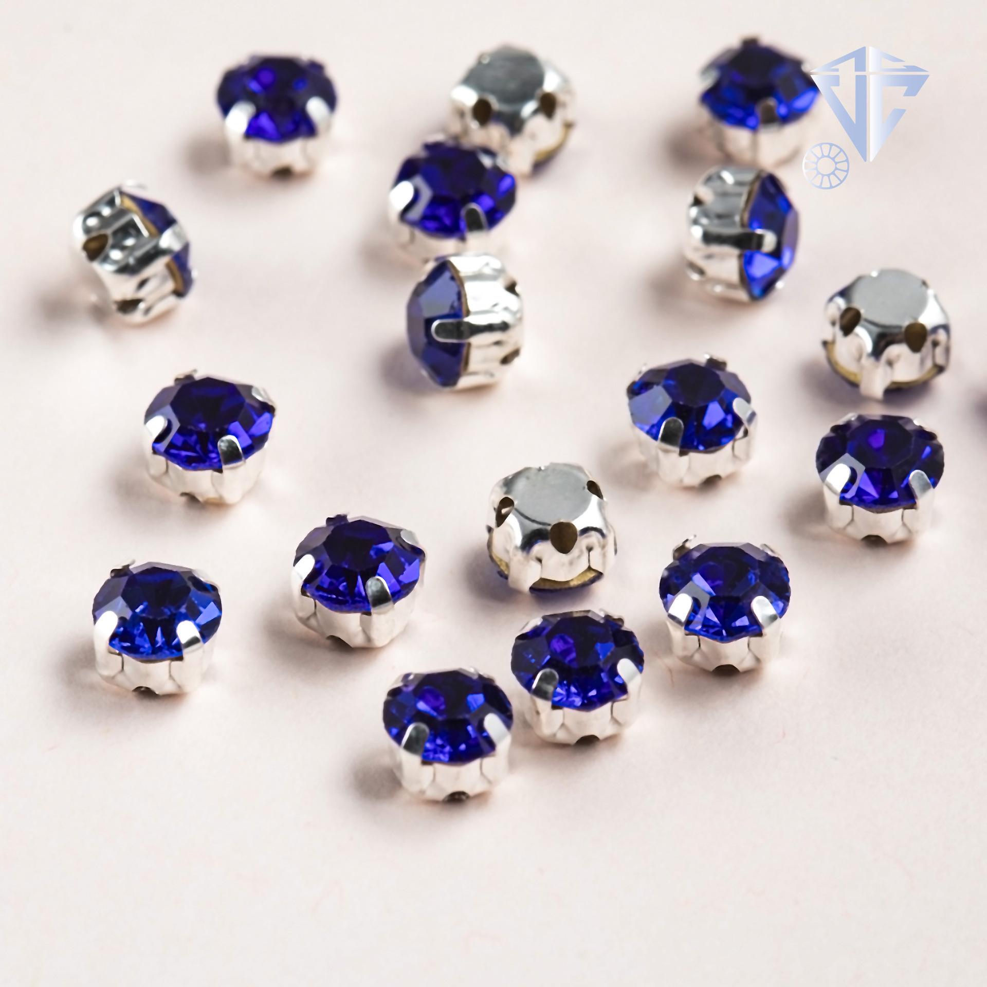 

Weichen Solid Silver Bottom Single Claw Rhinestone Перфорированный Ручной Сшитый Дрель Утолщенный Дно Поддержка Багаж Одежда Свадебные Аксессуары 8mm [288 pcs/bag] озеро синий