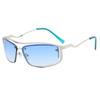 Metal Rivet Y2K Sunglasses Women Men Brand Designer Fashion Retro Punk Gradient Goggle Sun Glasses Mirror Shades for Female