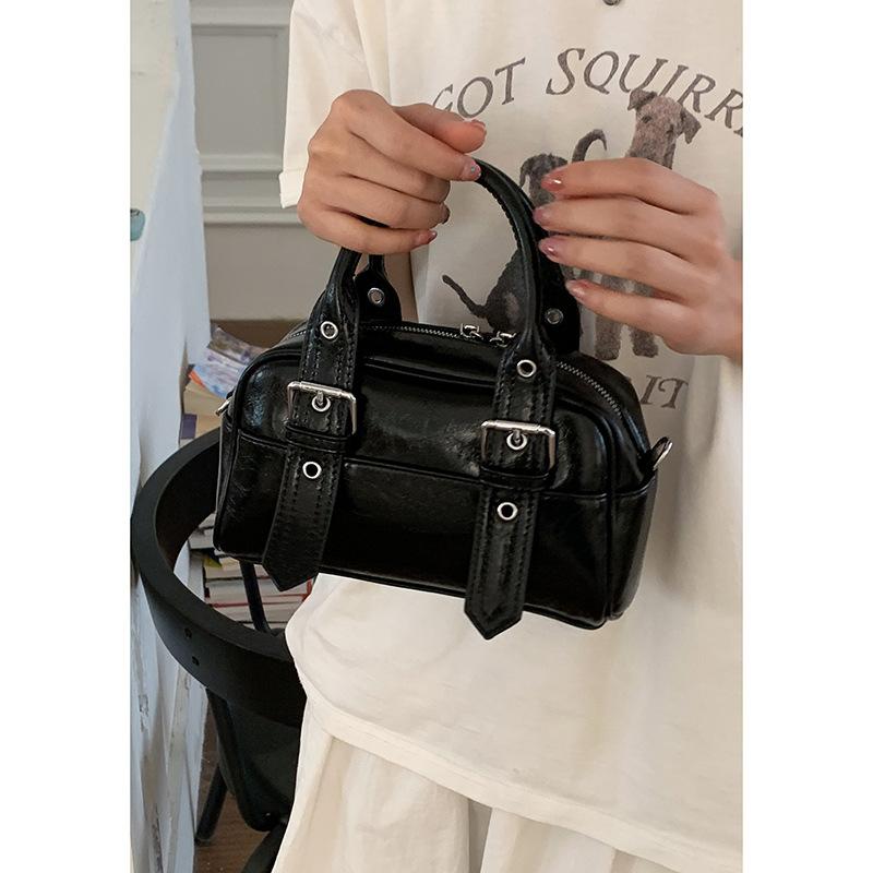 Spring fashion portable bowling bag women's 2025 new simple small square bag versatile messenger bag