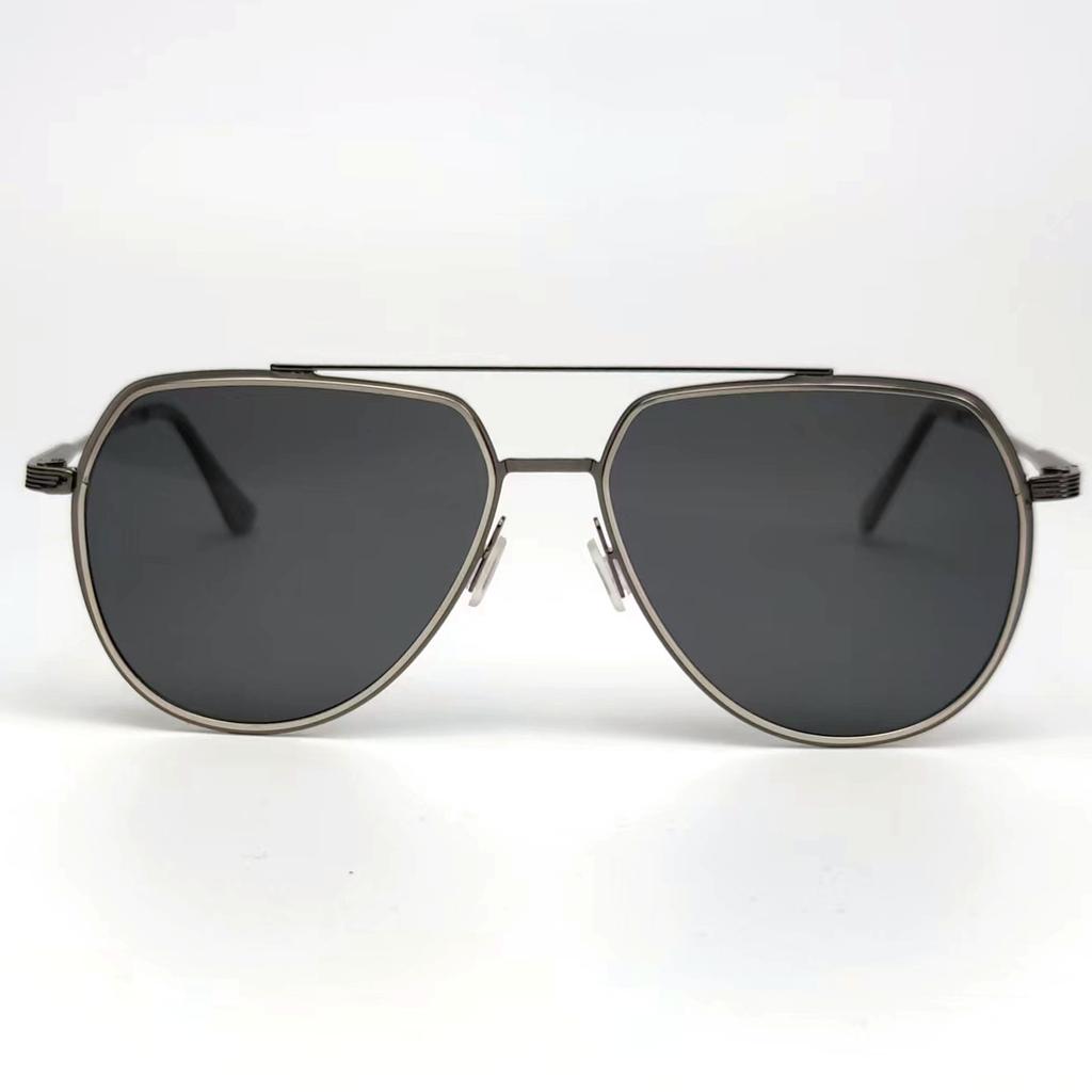 Men'S Flat Polarized Sunglasses Women'S Sunshade Sunscreen Black Sunglasses Metal Glasses Factory