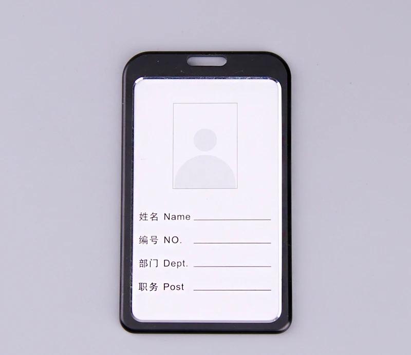 Aluminum Alloy Card Cover Men Women Business Work Name Card ID Badge Lanyard Metal Case Credit Card Holder Bags Protector
