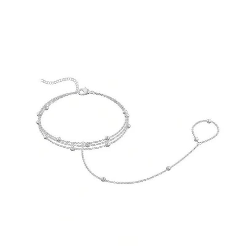 High-End Fashion Metal Chain Finger Bracelet for Women