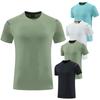 Men's Short-Sleeved Quick-Dry T-Shirt Round-Neck Running and Fitness Top Outdoor Student Training Casual Wear