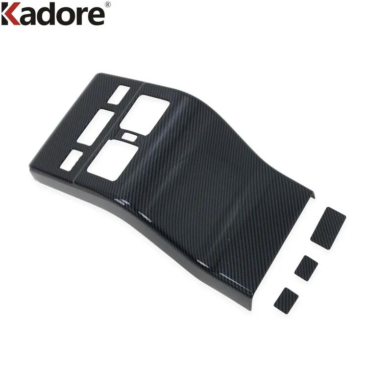 Car Armrest Box Rear Air Condition Vent Outlet Cover Trim For Toyota Bz4x - 2024 2025 Carbon Fiber Interior Accessories