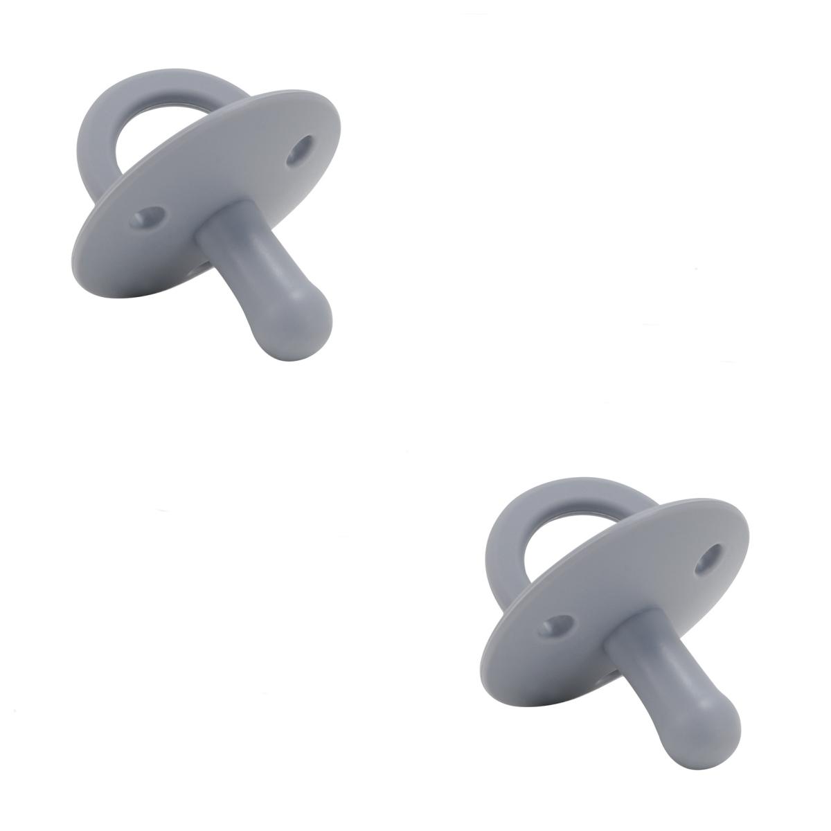 2шт силиконовая детская соска-пустышка пищевой силикон пустышка для новорожденных без BPA однотонные пустышки силиконовая соска детская соска