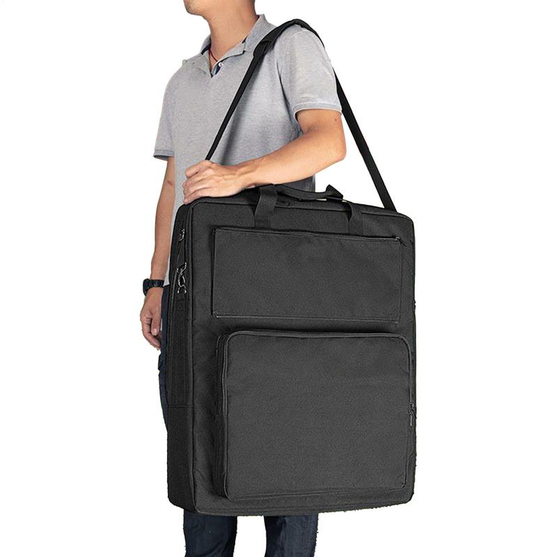 Solar Panel Bag Double-Layer Solar Panel Travel Bag Portable Waterproof Padded Nylon Organizer With Multi Pockets & Shoulder