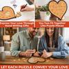 Customizable Wood Heart Puzzle Desktop Decors for 1Year/3rd Year Anniversary Room Decors and Memory Gift for Him or Her