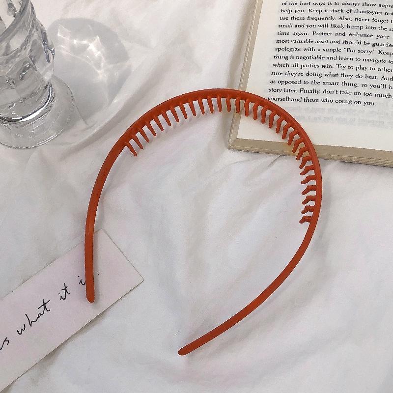 Fashion Simple Hairband Women Morandi Color Hair Comb Belt Press Hair with Teeth Non-Slip Headband Girls Hair Accessories
