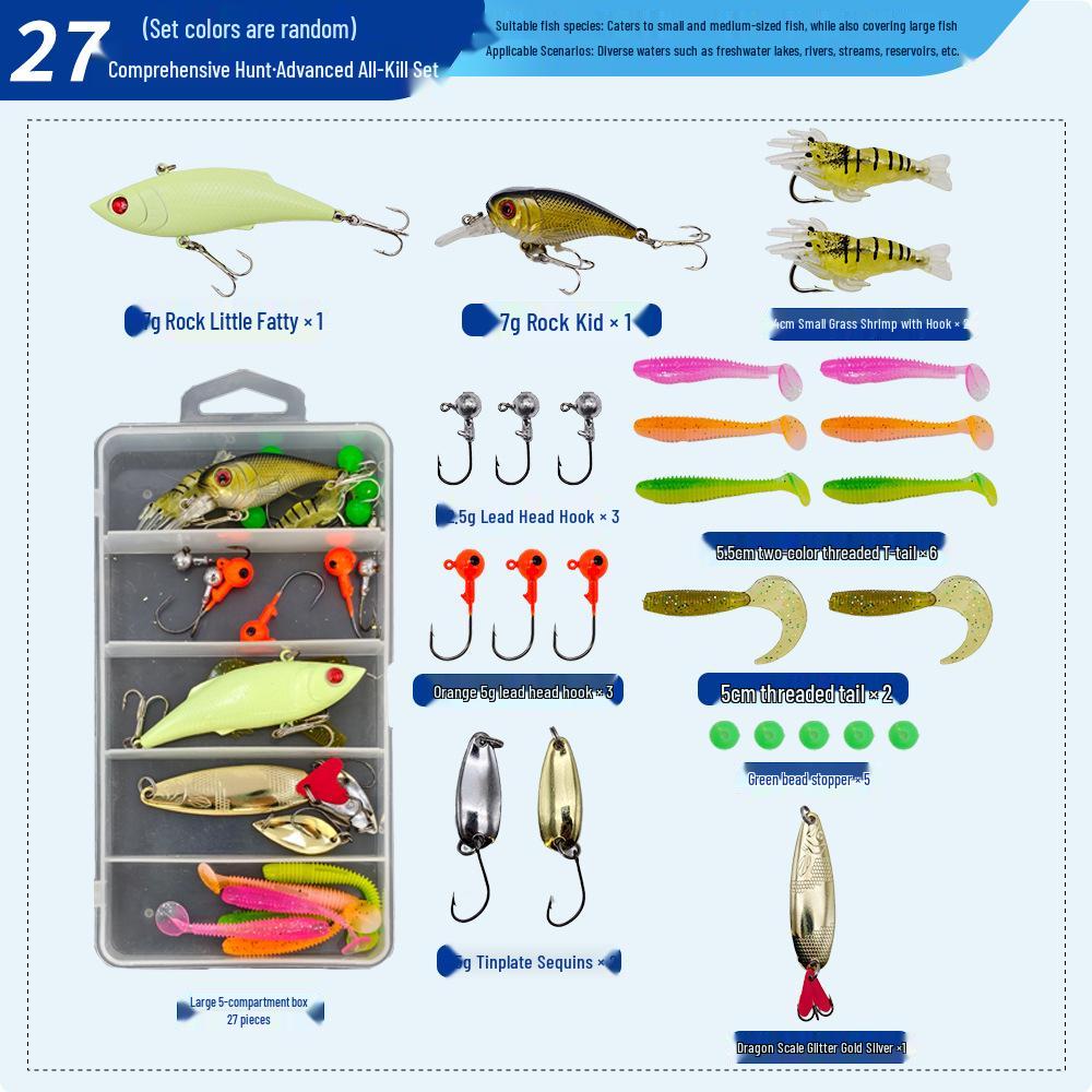 Lead-Weighted Shrimp Soft and Hard Lures Jig Head Kits