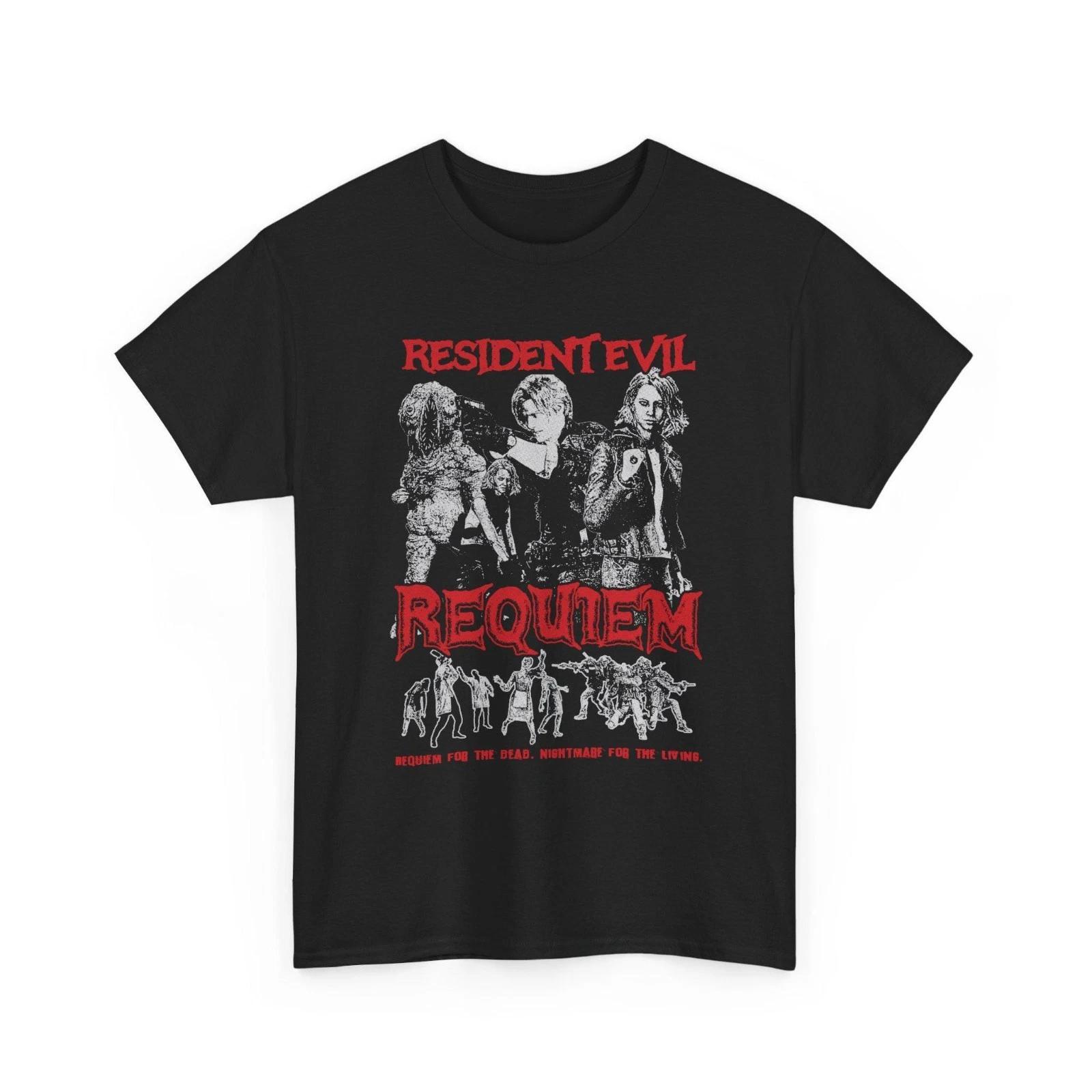 

Resident Evil Requiem T-Shirt, Leon S. Kennedy Zombie Horror Graphic Tee L