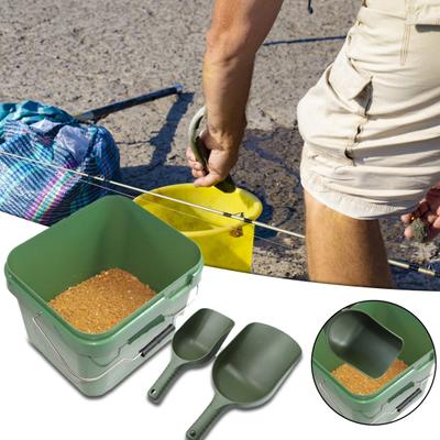 Paletta per esche da pesca alla carpa, cucchiaio portatile per lancio di esche, manico ergonomico, pala per lancio di esche appesa, accessori per la pesca