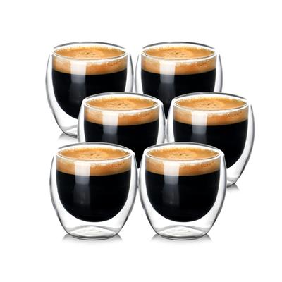 Mutfak Artefakt Çift Duvar Yalıtımlı Espresso Bardak İçme Çay Latte Kahve Kupaları