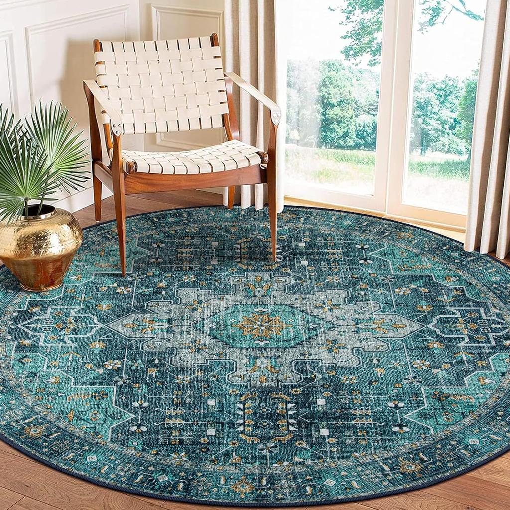 Circular Carpet Living Room Dirt Resistant Coffee Table Mat Sofa Carpet Bedroom Decoration Bedside Carpet