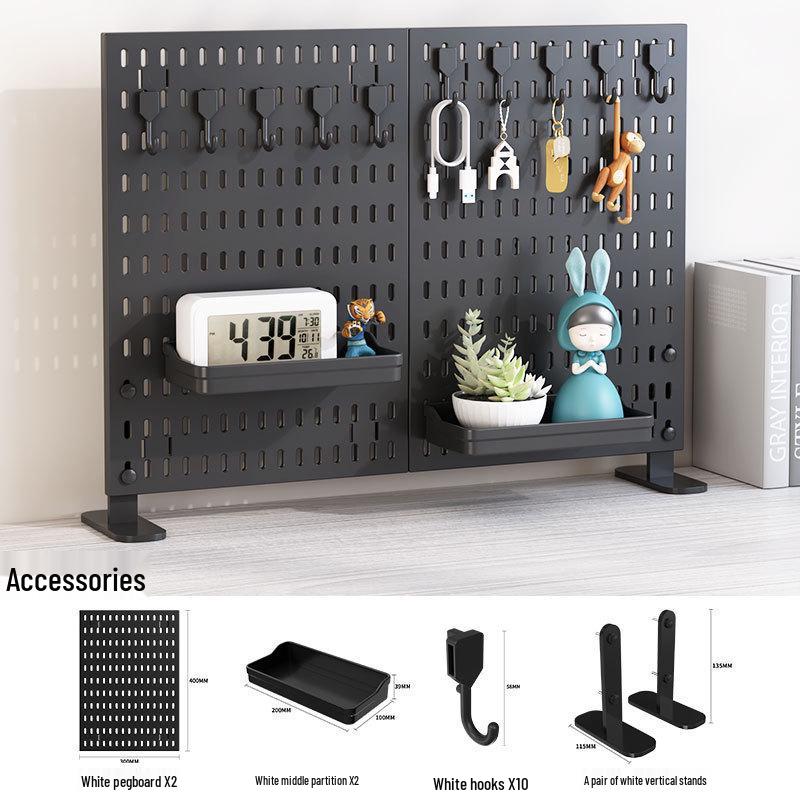 Desktop DIY Pegboard: Large Accessory Holder for Office or Home Desk, Clamp-Standing Storage, Hanging Rack, Countertop Decoration Display.