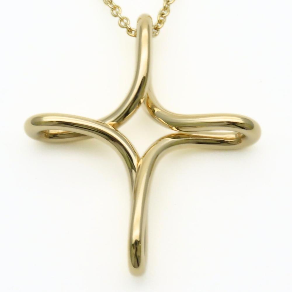 Used TIFFANY&Co. Necklace Infinity cross K18 yellow gold 4.6g Yellow Gold