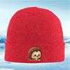 Cute Hedgehog with Big Eyes Sitting Men Women Unisex Knitted Hat Beanie Pullover Cap Winter Thermal Warm Christmas Outdoor Cycli