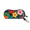 Durable Colorful Flowers/Leaf Glasses Case Soft Shell Zipper Glasses Protective Shell Glasses Bag
