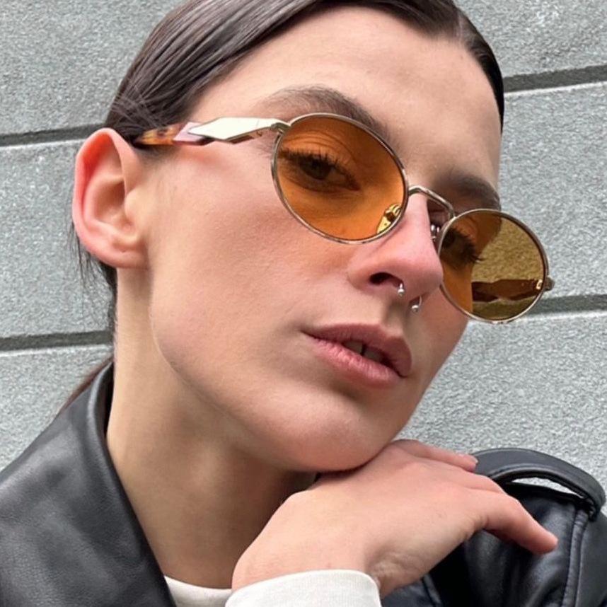 2024 Trendy Oval Metal Sunglasses - Retro Street Style for Women