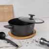 Garnek Tytanowy Z Pokrywką 28cm 6.1L BERLINGER HAUS Antracit BH-8132