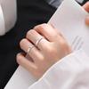 Buyee 925 Sterling Silver Couples Ring Polishing Open Ring Finger for Women Men Fashion Wedding Fine Jewelry Circle Gift