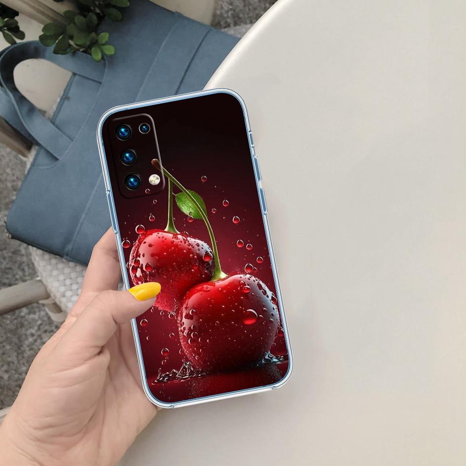 LO24 Cherry fruit Transparent Phone Case for Motorola Moto G40 G04 G05 One Ace Action Fusion + Plus Hyper Macro Vision Zoom