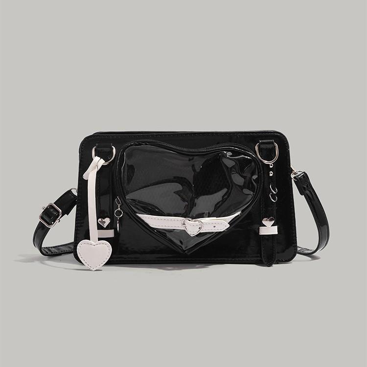 

Японская прозрачная нишевая сумка 2025 новая высококлассная элегантная сумка-ведро универсальная модная маленькая квадратная сумка сумка через плечо женская чёрный