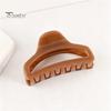 Non-slip Hair Clip Back Head Claw, Hollow Design Shark with Anti-slip Thick Claw Teeth, Lightweight Acrylic Shower for Long Macaron Color