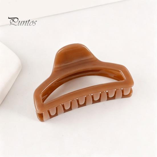 Non-slip Hair Clip Back Head Claw, Hollow Design Shark with Anti-slip Thick Claw Teeth, Lightweight Acrylic Shower for Long Macaron Color