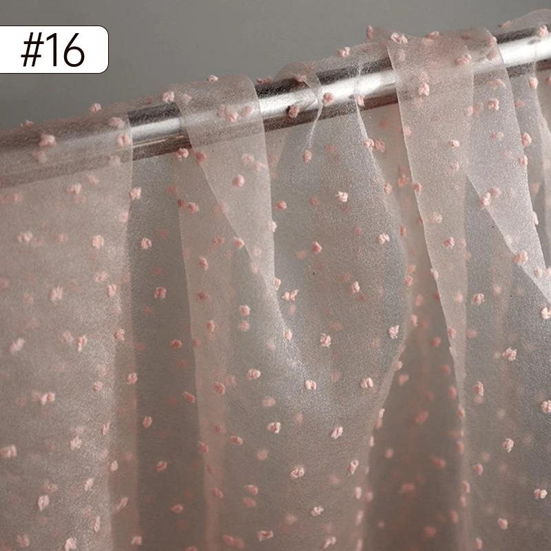 Seersucker Lace Fabric Black Polka Dot Tulle Fabric for Wedding Dress Bridal Veil Tutu Dress Baby Girls Puffy Clothing Sewing