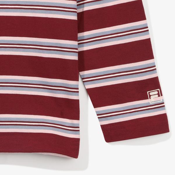Fila Women Collar STripe Long Sleeve T shirT