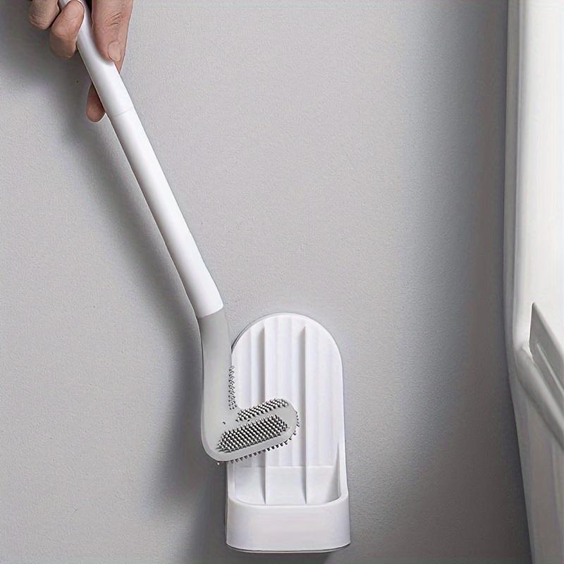Ergonomic Toilet Brush with Detachable Head and Soft Rubber Bristles for Comprehensive Bathroom Cleaning