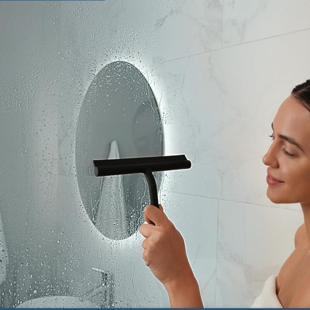 Shower Squeegee Window Glass Wiper Silicone Scraper Cleaner Brush Long Handle Bathroom Mirror Wiper Scraper Cleaning Accessories