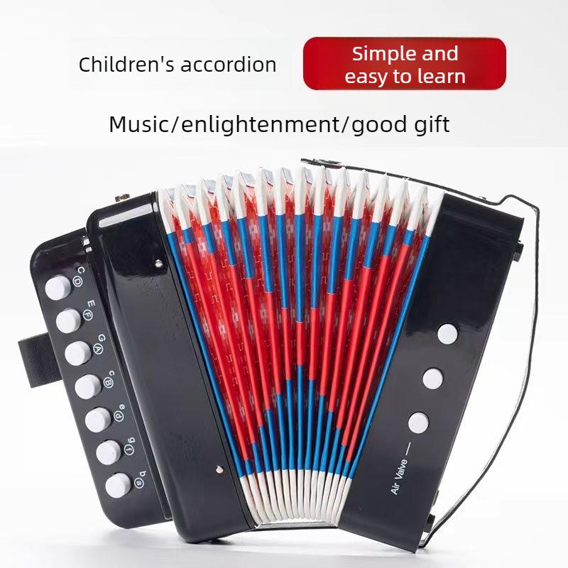 Children's Accordion 2 Bass 7 Keys Beginner's Enlightenment of Western Instruments Music Early Education Learning Tools Gifts