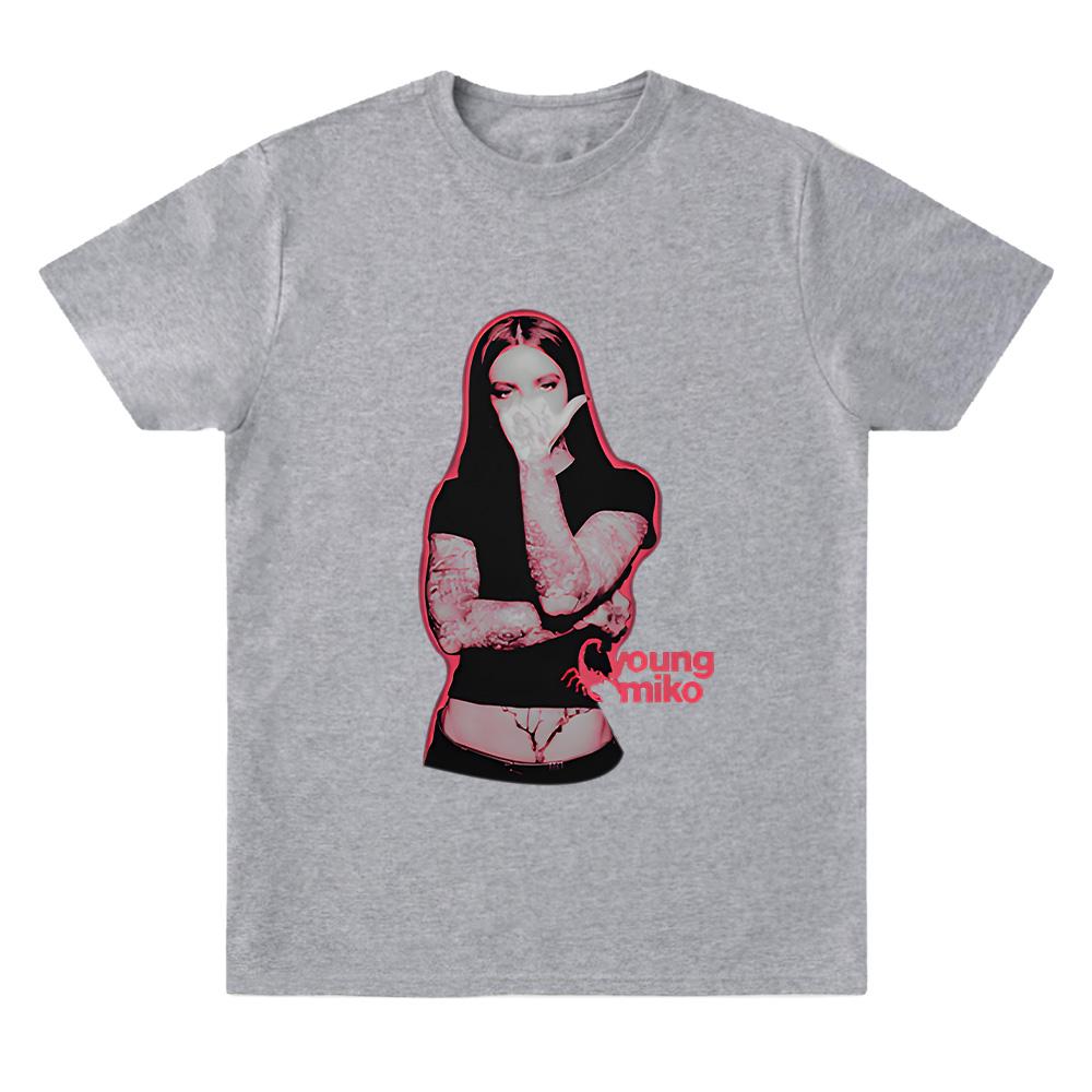 Young Miko Tee Hip Hop Skateboard Street Pure Cotton T-Shirts Women Men Comfort Breathable Top Fashion Harajuku Oversize T-shirt