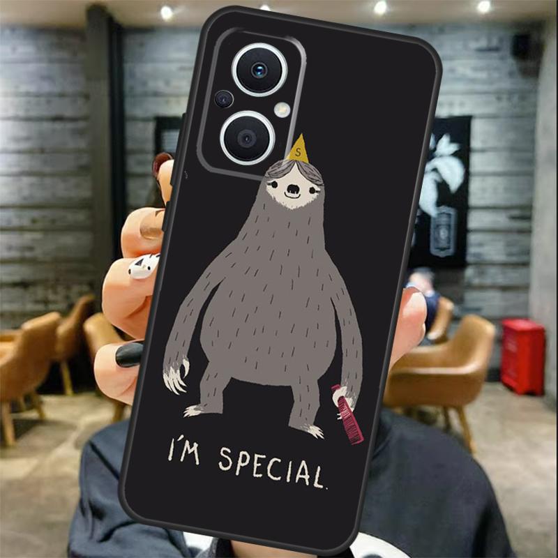 Funny Cute Sloths Case For OPPO Reno 8T 7 8 10 11 12 13 Pro 13F 12F OPPO Find X8 Pro X6 X3 X5 Lite Cover Coque