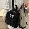 Bow Backpack Women'S Niche Style Casual Fashion Girls Bucket Schoolbag Lightweight Small Travel Backpack