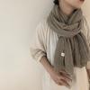 Autumn and Winter Cotton and Linen Women's Scarves Solid Color Shawls Travel Sun Protection Scarves