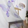 Lila Blumen Tinte durchsichtige Vorhänge für Mädchen, Kinder, Schlafzimmer, Küche, Fenster, Vorhänge, Heimdekoration