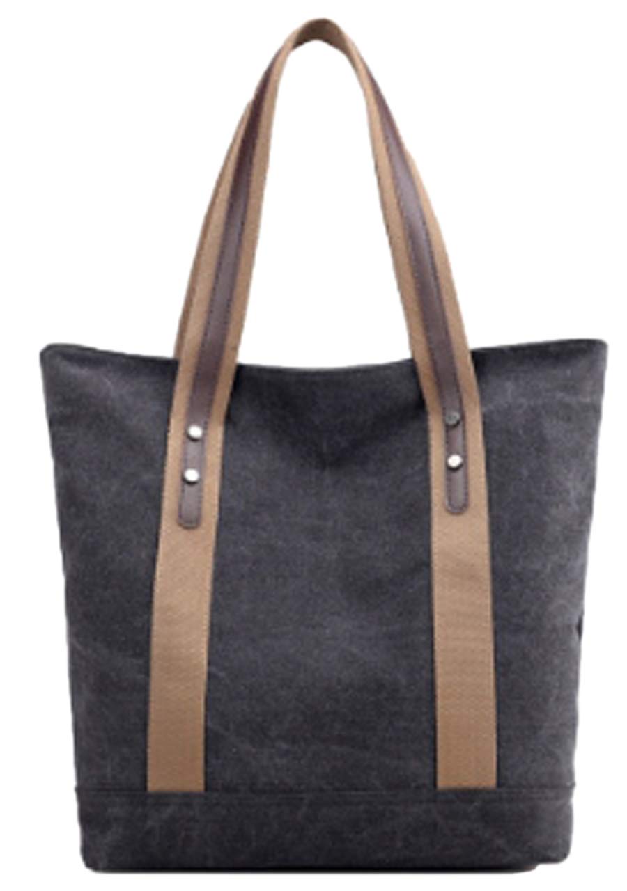 

Angel Moon Canvas Tote Shoulder Bag with Zipper, Large, A4 Size, Simple and Elegant Design, Sturdy Handle, Suitable for Adults, Ladies, Office,