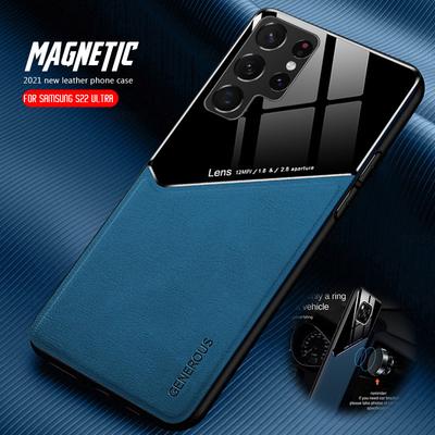 Coque magnétique en cuir pour Samsung Galaxy S22 Ultra Plus, résistante aux chocs, compatible avec Samsung Galaxy S22 Ultra Plus