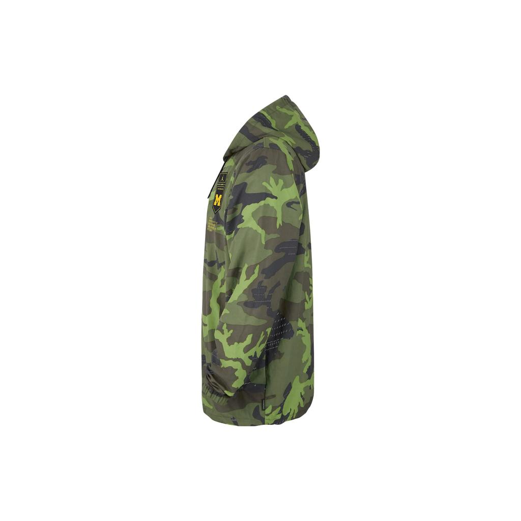 Jordan Camouflage Hooded Jacket With Patch Men Outerwear Military-Green DQ2233-328