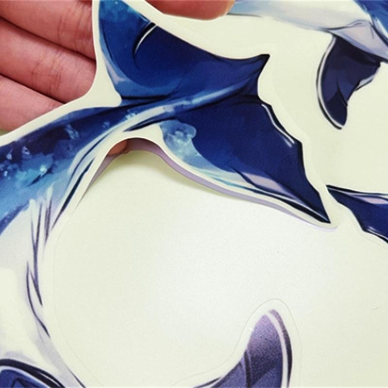 Świecący w ciemności naklejka na toaletę z delfinem samoprzylepna wodoodporna z PCV naklejka do pokoju dziecięcego sypialni łazienki dekoracja domu